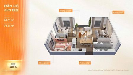 Bán CC 2PN, 2WC tại Happy Home Tràng Cát, 1,188 tỷ, 53.6m2, Hải An, HP hàng hot uy tín