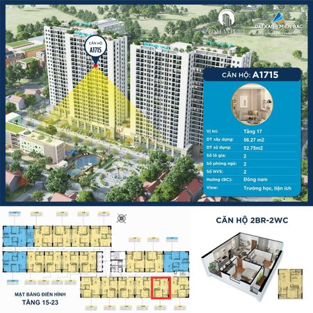 Căn hộ A1715 - Bình An Plaza Thanh Hóa
