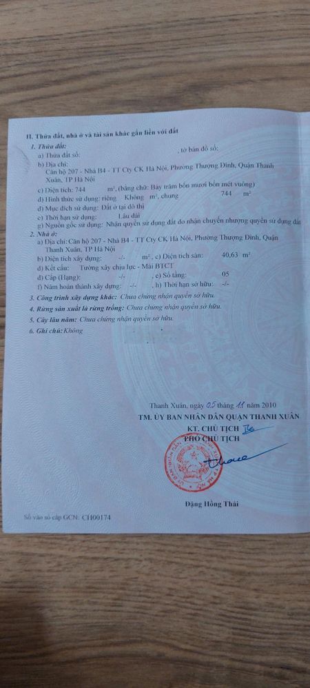 Bán căn hộ tập thể tầng 2 ngõ 129 Nguyễn Trãi