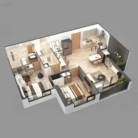 Cắt lỗ căn 2PN trong KĐT Phú Cát City đang cho thuê 15tr/tháng