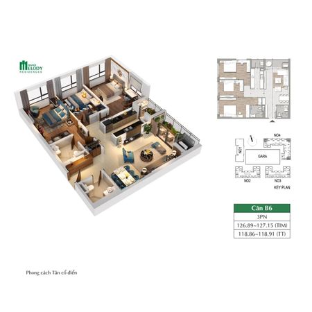 Căn hộ xứng tầm gia chủ 145m2, thiết kế 3 phòng ngủ, view trực diện hồ công viên Linh Đàm