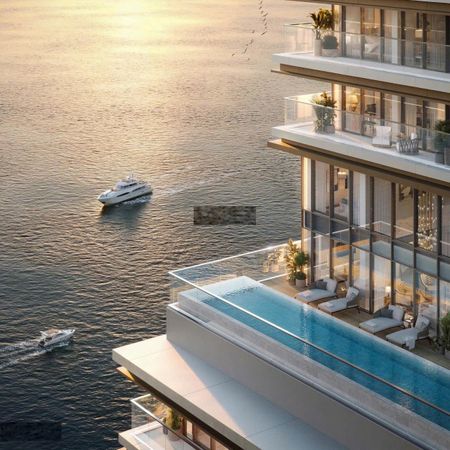Bán căn SKy Villas, bể bơi, sân vườn riêng, toà Aria Bay Fonrt, mặt biển có bãi tắm riêng.