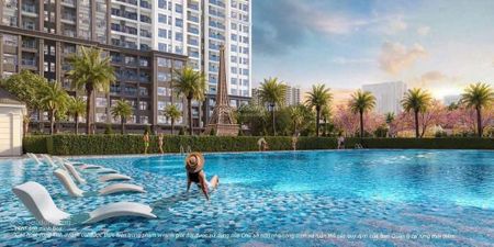 Bán nhanh căn 2PN 63m² giá chỉ 4,150 tỷ View bể bơi 1000m2 phân khu cao cấp PARIS