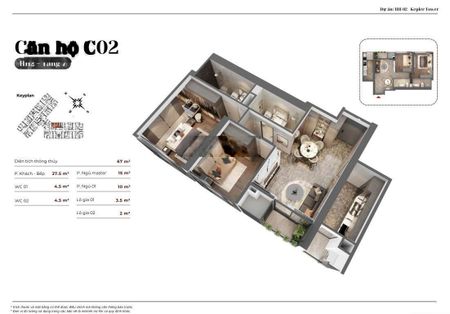 Bán căn 2 ngủ đẹp nhất tại kepler land hh01 & hh02 giá chỉ từ 6.x tỷ