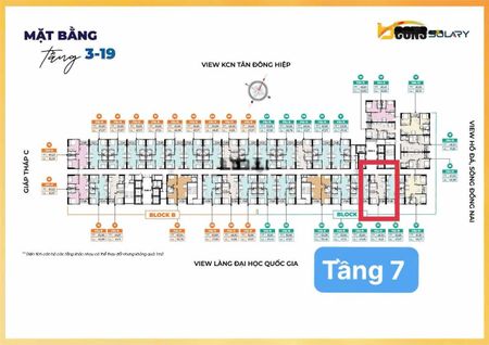 Căn 2pn1wc Bcons Solary tầng 7 giá 1ty695 chính chủ cần bán gấp