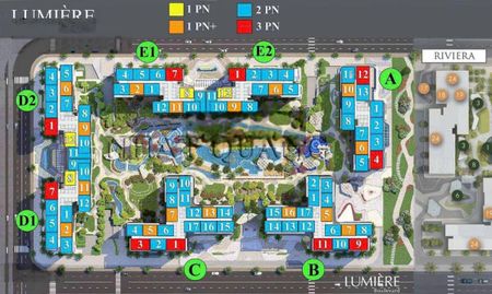 Bán căn hộ tại Lumiere Boulevard, 4,55 tỷ, 73m2, 2PN, 2WC, view đẹp, Q9, HCM