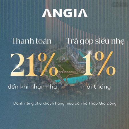 Chỉ với 21% sở hữu căn hộ 2PN The Gió Reverside ven sông - ngay ga Metro Nối dài