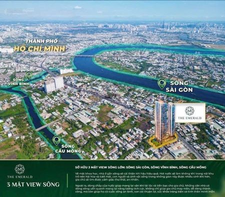 Bán căn hộ cao cấp The Emerald 68 view sông mặt tiền Quốc Lộ 13 - TPHCM