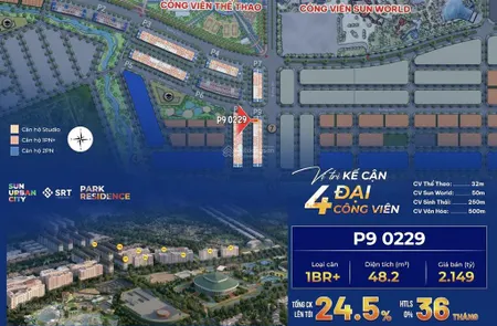 Duy nhất căn hộ 1pn gần sun world giá tts hơn 1,6 tỷ, chiết khấu hấp dẫn lên đến 24%