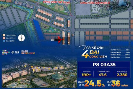 Park Residence ( Sun Urban City)- Mua nhà sớm dinh quà về ở. Ai sở hữu vị trí thì sở hữu tương lai