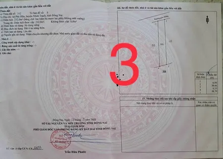 Bán đất 232m² ngang 6m giá 3.48 tỷ Xã Đại Phước