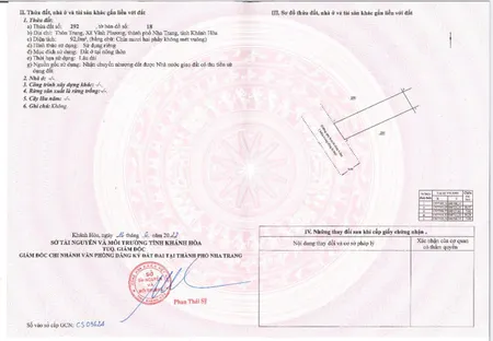Bán đất Thôn Trung, Phường Bắc Nha Trang (Vĩnh Phương) 1,35 tỷ