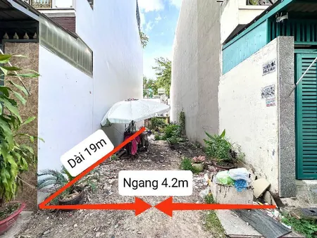 Đất 80m2(4,2x19) quang trung p12 gần siêu thị emart2 giá 5,3 tỷ