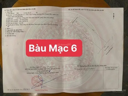 Bán đất đường bàu mạc 6 phường hòa khánh bắc đà nẵng