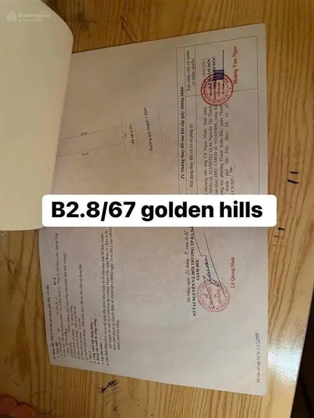 Cần bán lô đất đẹp tại golden hills vị trí đắc địa giá tốt.