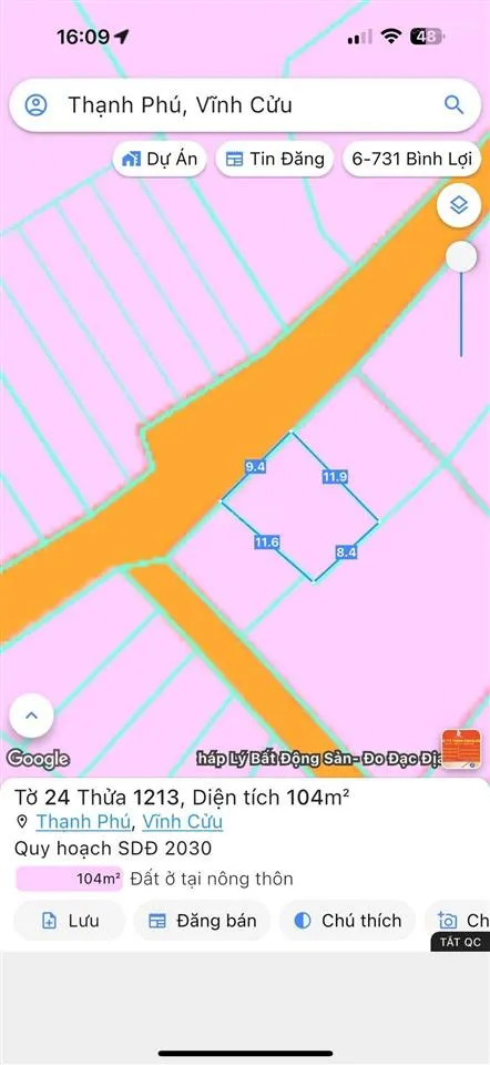Đất đầu tư ngay cổng sau changsin vĩnh cửu gần trường học tân phú
