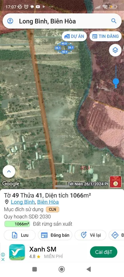 (giảm sâu) 130m2 đất kp7 long bình, vị trí đẹp kế kcn hố nai