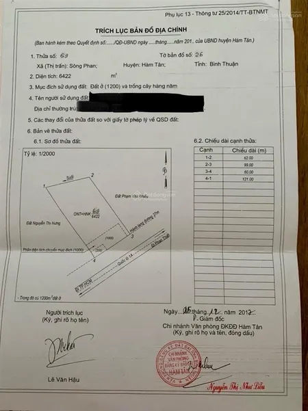Bán đất mặt tiền quốc lộ 1a xã song phan, bình thuận 7.200m² (có 1.200m² thổ cư) chỉ 15 tỷ