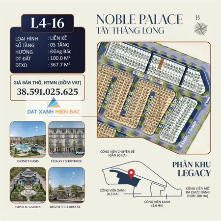 Bán lk tây tl sổ lâu dài 367,7m2 5 tầng trong khu compound vốn ban đầu 9,6 tỷ. 0% trong 18 tháng