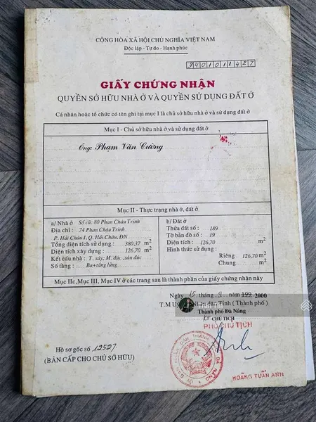 Lô đất mặt tiền đường phan châu trinh, ngay ngã 5 trần quốc toản, hoàng diệu, giá bán 22 tỷ