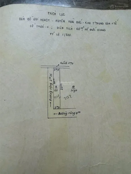 Bán ô góc 60m2 khu tập thể bệnh viện hoài đức hà nội