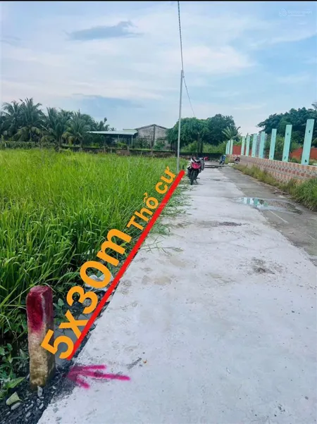 5x30m thổ cư đường đan oto cách tỉnh lộ 827b ubnd, trường học, kho thanh long, công ty đại lục 500m