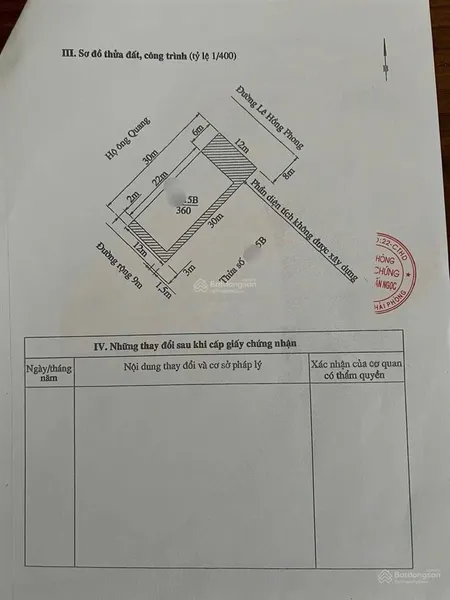 Bán đất mặt đường lê hồng phong hải phòng siêu rẻ