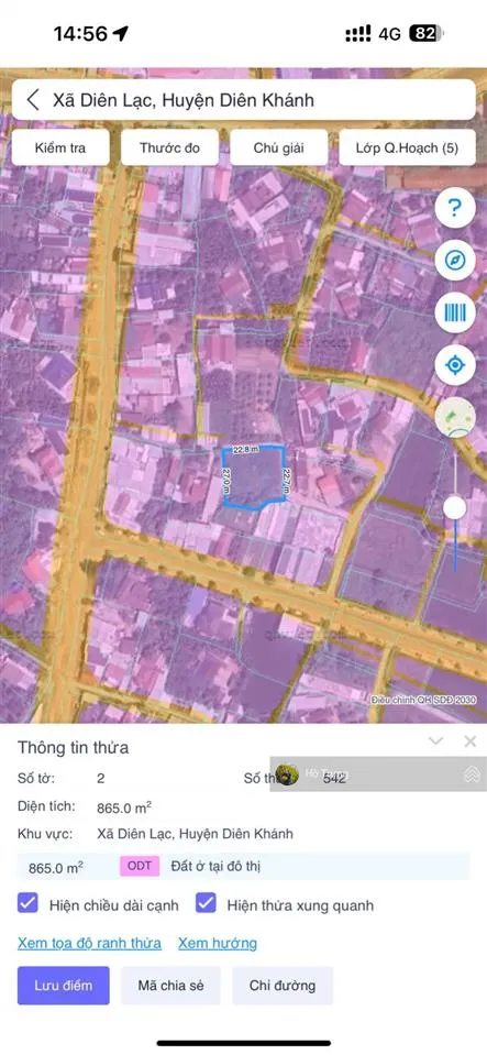 Mảnh đẹp 2 mặt đường ngay gần đường lạc bình diên lạc