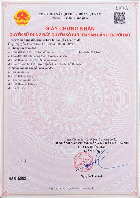 Đất nền Láng Hòa Lạc giá 3.0 tỷ diện tích 100m2 tiềm năng tăng trưởng mạnh – Nguyễn Hùng BĐS - 0989333012