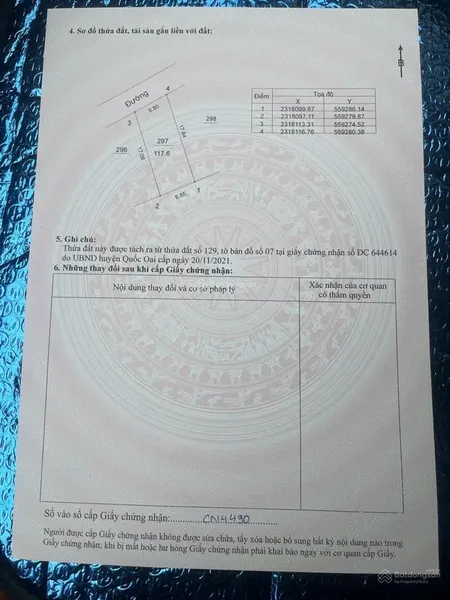 Bán đất tại thôn hòa trúc, quốc oai, hà nội, 118 m2 đất ở. lô đất 2 mặt tiền, nhiều tiện ích