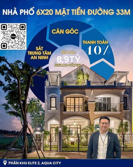 Bán nhanh nhà phố aqua city elite 2 góc 6x20, tiềm năng tăng giá cao