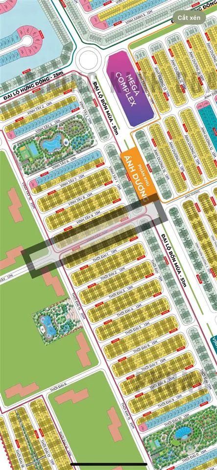 Liền kề trục thông hiếm vịnh tây 75m2, 10 tỷ, vinhomes ocean park 3