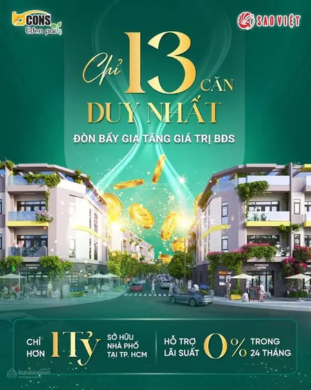 Chỉ còn 12 căn cuối cùng nhà phố liền kề kế bên metro với thanh toán có 20% nhận nhà ngay