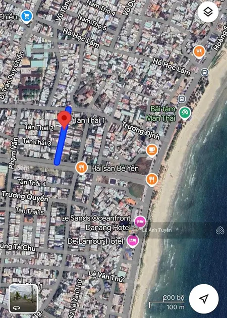 Bán lô đất biển 95m2 mt đường 7m5 tân thái 1, gần ngay bãi biển mỹ khê đà nẵng