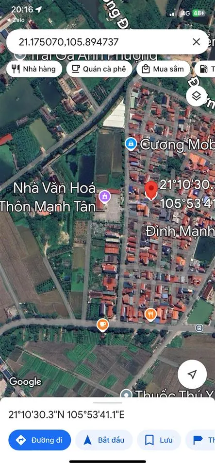 Cần bán 60m đất thôn cổ miếu xã thuỵ lâm