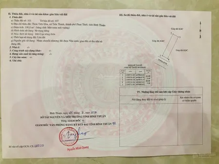 Chính chủ bán đất đẹp tại tiến thành, phan thiết, dt 100m², gần biển, lô đẹp, sẵn sổ, giá tốt
