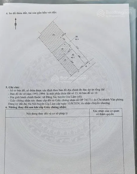 Bán gấp lô góc cực đẹp,76,5m2 đất thôn lời, đặng xá, gia lâm. mt 4,2m, ô tô đỗ cửa, giá chỉ 3,5 tỷ!