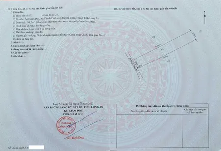 Chính chủ cần bán đất ở diện tích 159m2 xã thanh long phú, huyện châu thành, tỉnh long an