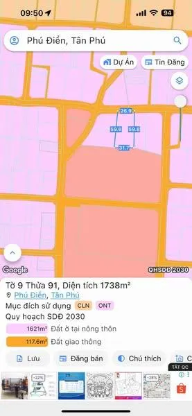 Bán đất đầu tư xã phú điền, tân phú, đồng nai