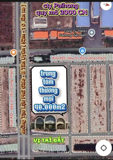 Cần bán lô đất 150m đối diện chợ trung tâm kcn bàu bàng