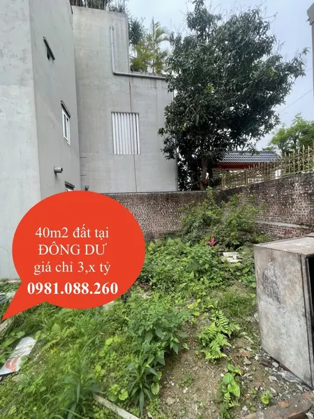 40M2 ĐẤT ĐẸP 3 MẶT THOÁNG TẠI ĐÔNG DƯ CHỈ 3,X TỶ