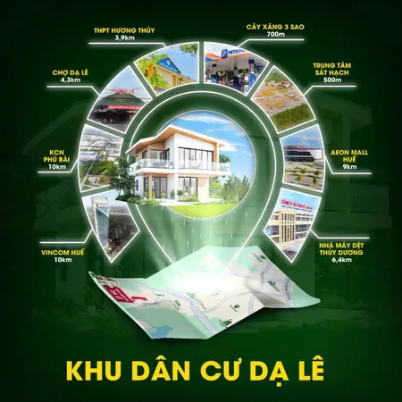 CHỈ VỚI 200TR SỞ HỮU NGAY ĐẤT NỀN TẠI KHU DÂN CƯ DẠ LÊ