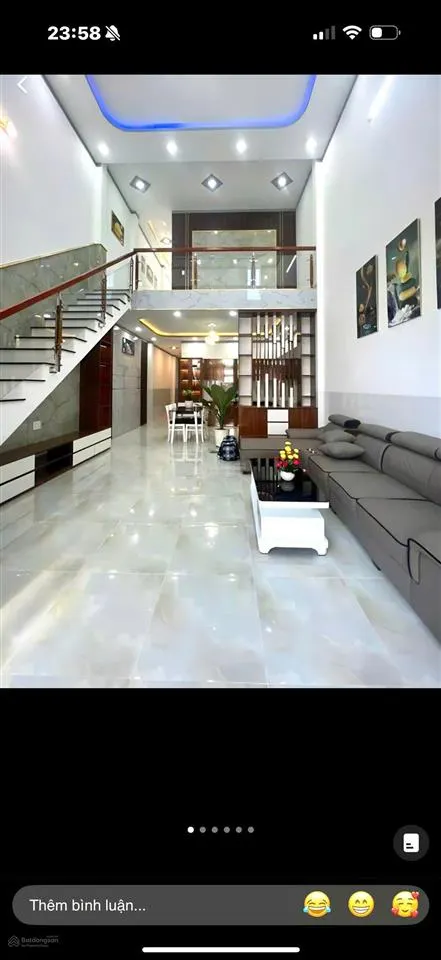 Chính chủ cần bán nhà 1 trệt 1 lầu mới xây đường nhựa ôtô, sát chợ, shr 5x20m vuông vức