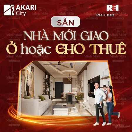 Ngộp nh bán lỗ căn hộ 61m2, akari city nam long, sổ hồng riêng, trả trước 1.2 tỷ, bidv cho vay 5.5%