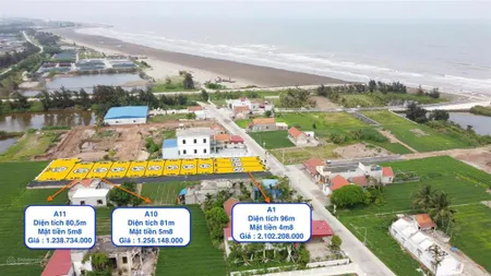 Đất biển sẵn sổ mặt quảng trường biển 8.8ha và bãi tắm
