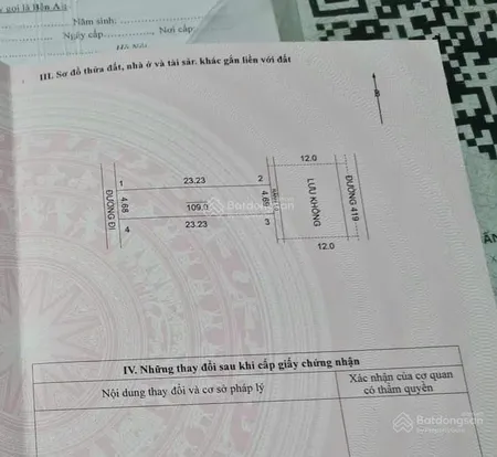 Bán đất đẹp tại xã đại yên, chương mỹ, hà nội 7,65 tỷ, 109m2