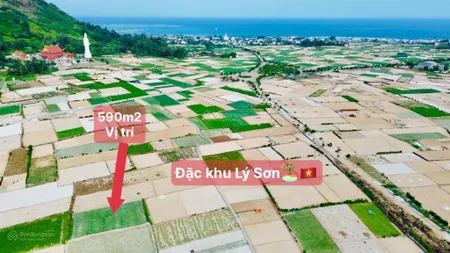 Quangvinh chào bán lô đất 589m2 đất vườn đặc khu lý sơn. giá rẻ nhất đảo chỉ 500k/m2.quy hoạch tmdv