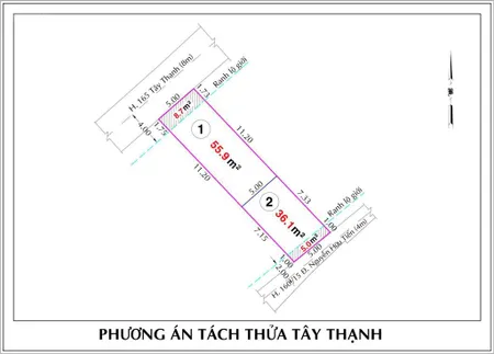 Bán lô đất 1 sẹc đường tây thạnh, giá 7,1 tỷ