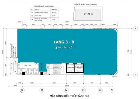 CHO THUÊ VĂN PHÒNG HẠNG B Trần Hưng Đạo WINGS TOWER, 17$/m2 , 119-260 m2 , có tầng trệt