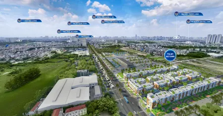 Bán nhà liền kề Palmy Biztown Thanh Trì, 75m², 147tr/m²